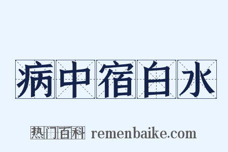 病中宿白水是什么意思的图片